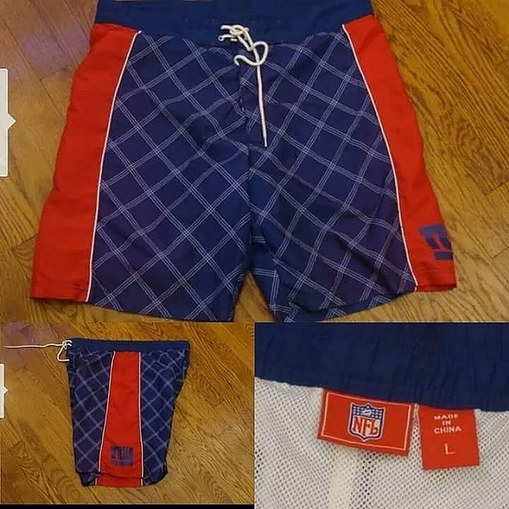 NEW NEW YORK GIANTS SWIM TRUNKS VINTAGE SIZE: LARGE